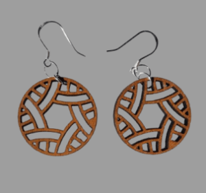 laser-cut earrings