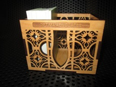 laser-cut patterned business cardholders