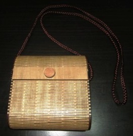 laser-cut wood bags